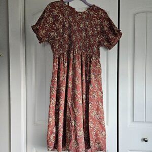 Inherit Co. Puce Colored Floral Dress - Farm Style
